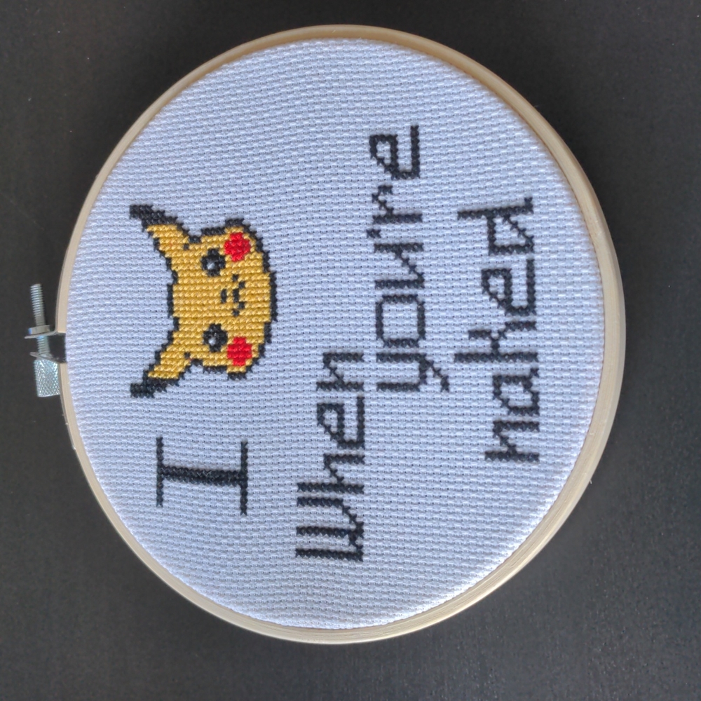 Hand-made  Suggestive Pikachu Cross-stitch